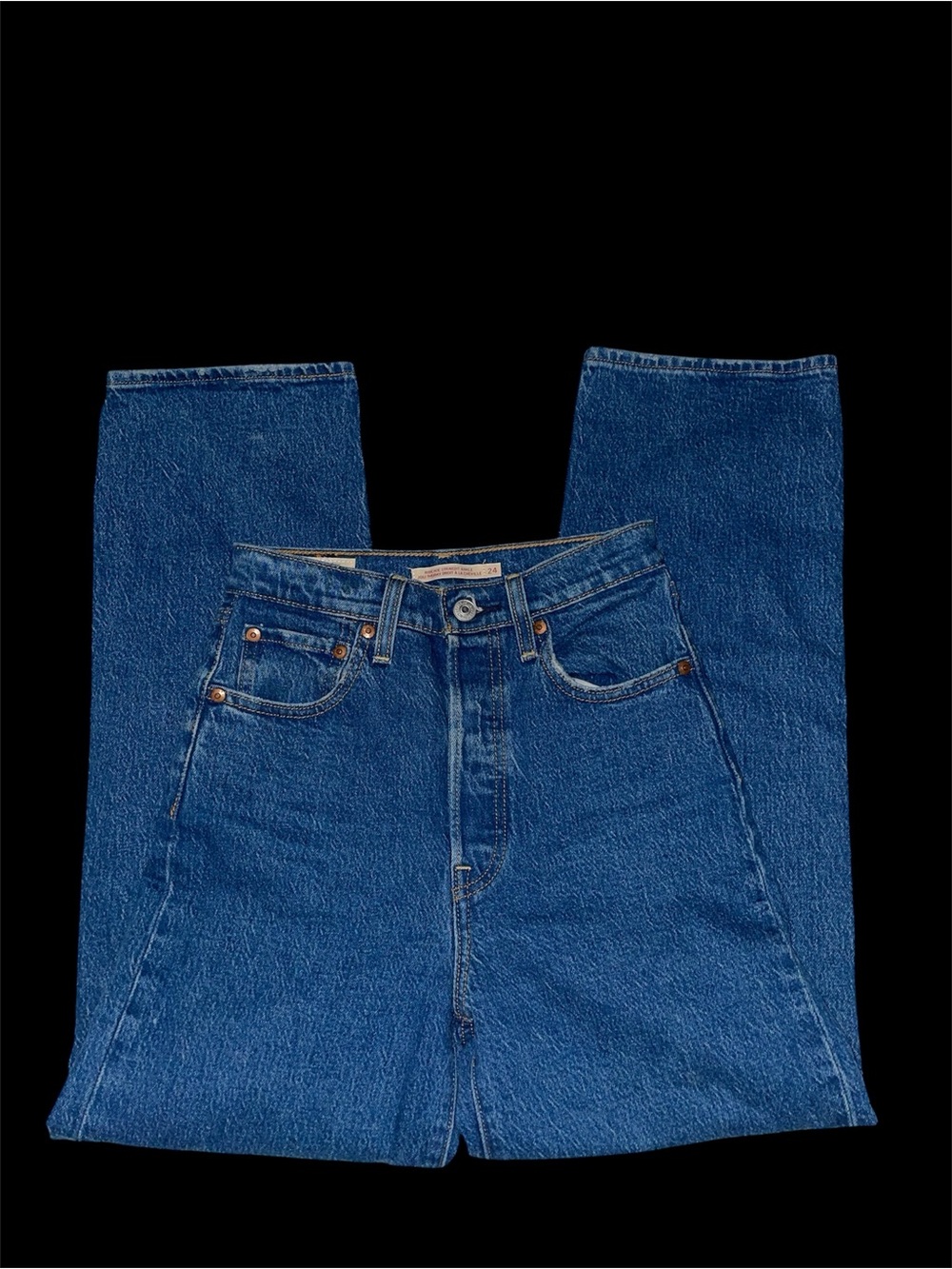 Levi’s Ribcage Straight Ankle Jeans Size 24 – Medium Wash “Jazz Pop”